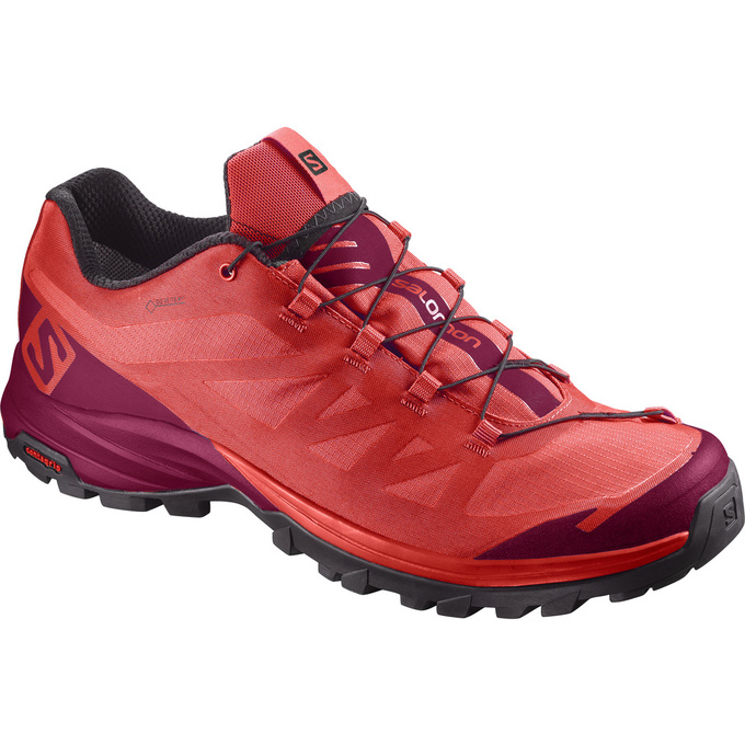 Salomon Israel OUTPATH GTX® W - Womens Hiking Shoes - Orange/Burgundy (CTHK-57162)